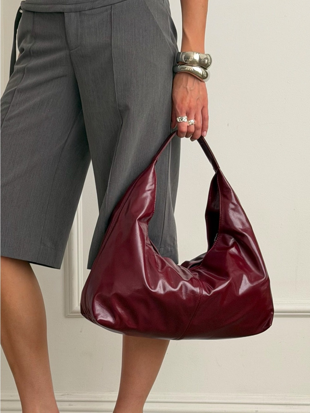 Princess Polly Burgundy Faux Leather Bag